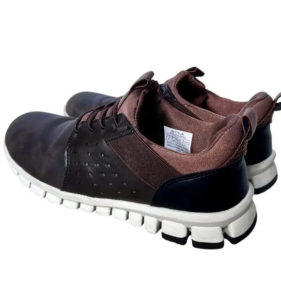 Uniform Slip On Brown Sneakers Boys 4.5 Deer Stags Betts Jr NoSoxβ Shoes School - Picture 4 of 8